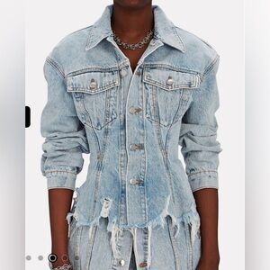 Alexander wang sculpted denim jacket size XS